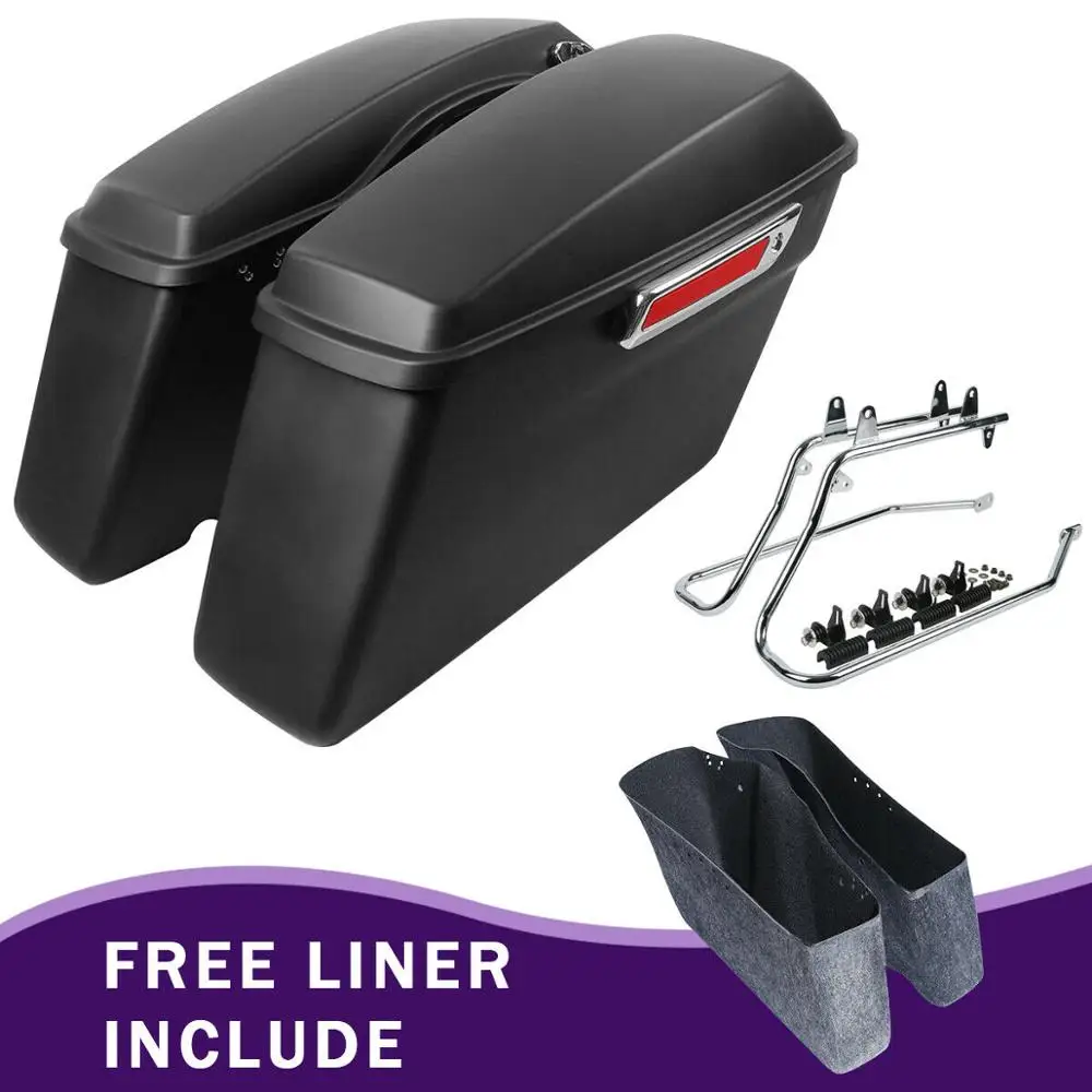 Motorcycle Hard Saddlebags + Conversion Brackets For Harley Softail Fat Boy Heritage FLST 1984-2013 12
Motorcycle Hard Saddlebags + Conversion Brackets For Harley Softail Fat Boy Heritage FLST 1984-2013 12