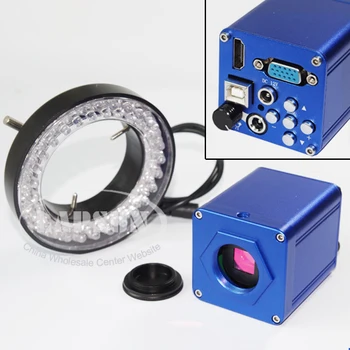 1080P 1920x1080 40FPS HDMI VGA FHD Digital Industrial Microscope Camera with 46 LED Ring Light
1080P 1920x1080 40FPS HDMI VGA FHD Digital Industrial Microscope Camera with 46 LED Ring Light