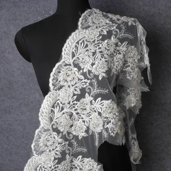 La Belleza Off White/pure white with beading/without beading embroidered Front skirt lace trim 33cm width 2 yards/lot
La Belleza Off White/pure white with beading/without beading embroidered Front skirt lace trim 33cm width 2 yards/lot