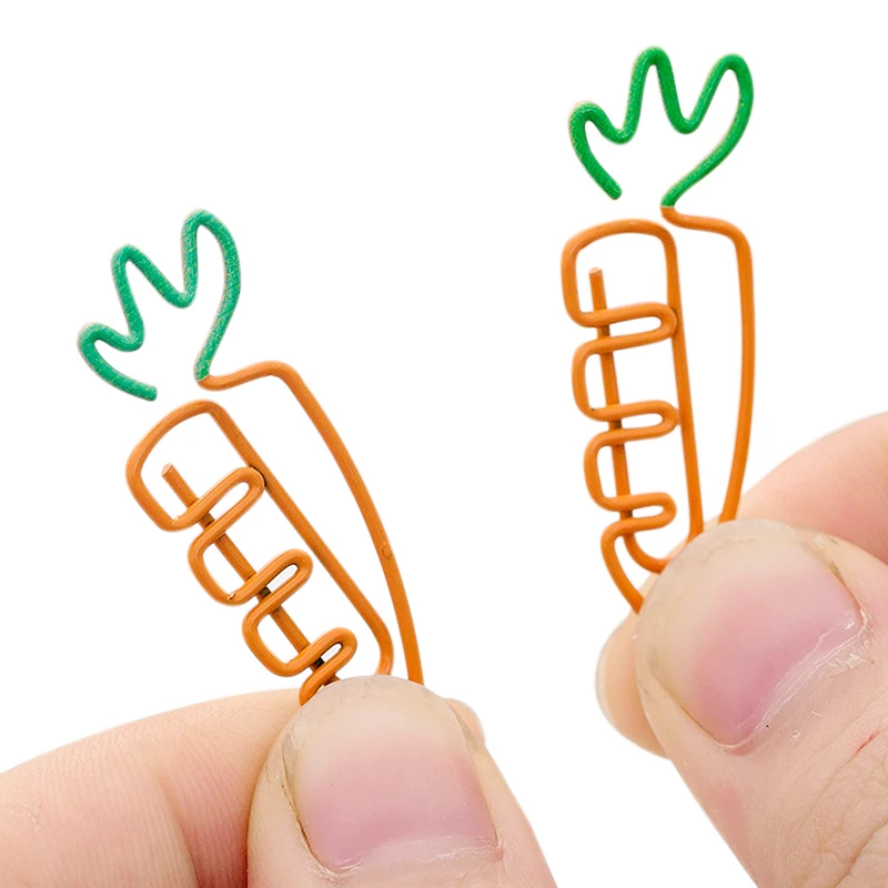 10 pcs Cartoon Style Fruit Carrot Shaped Metal Paper Clip Bookmark Lovely Bookmarks Novelty Book Reading Item
10 pcs Cartoon Style Fruit Carrot Shaped Metal Paper Clip Bookmark Lovely Bookmarks Novelty Book Reading Item