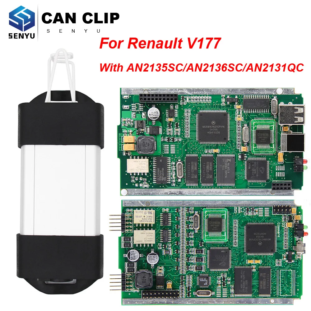 For Renault Full Chip CAN Clip OBDII Auto Diagnostic Tool AN2131QC AN2135SC V177 OBD2 Auto Scanner Tool For Renault 1998-2017
For Renault Full Chip CAN Clip OBDII Auto Diagnostic Tool AN2131QC AN2135SC V177 OBD2 Auto Scanner Tool For Renault 1998-2017