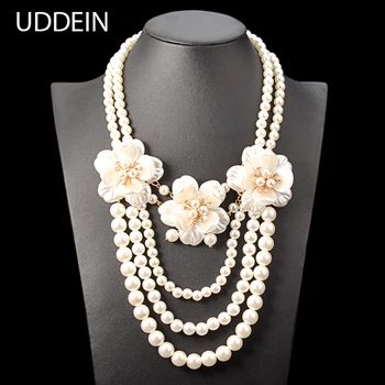 UDDEIN simulated pearl jewelry fashion flower necklace women wedding bridal accessories African beads jewelry maxi necklace
UDDEIN simulated pearl jewelry fashion flower necklace women wedding bridal accessories African beads jewelry maxi necklace