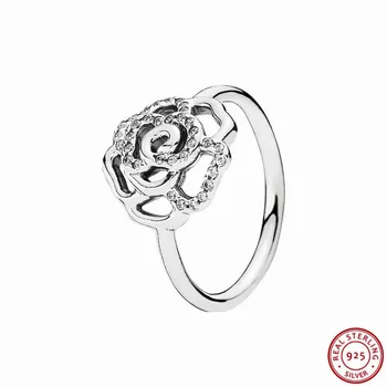 Mother's Day Gift 925 Sterling Silver Shimmering Delicate Rose Rings for Women Jewelry Decorated With Flush-set Clear CZ FLR049
Mother's Day Gift 925 Sterling Silver Shimmering Delicate Rose Rings for Women Jewelry Decorated With Flush-set Clear CZ FLR049