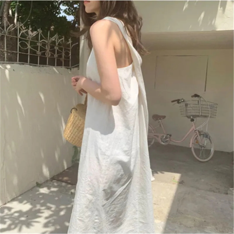 Limiguyue women summer sexy dress korea elegant sleeveless back cross spaghetti strap loose cotton linen beach dress tank Y084
Limiguyue women summer sexy dress korea elegant sleeveless back cross spaghetti strap loose cotton linen beach dress tank Y084