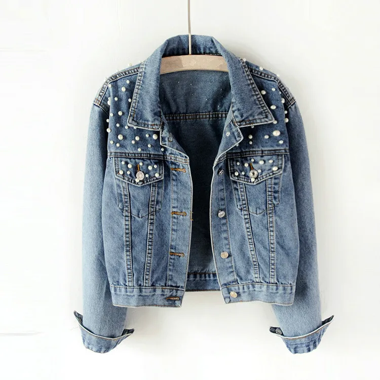 Spring Denim Jacket Female Girls Plus Size 3xl 4xl 5xl Women Coat Light Blue Teenager Jacket with Beads Loose Cowgirl Streetwear
Spring Denim Jacket Female Girls Plus Size 3xl 4xl 5xl Women Coat Light Blue Teenager Jacket with Beads Loose Cowgirl Streetwear