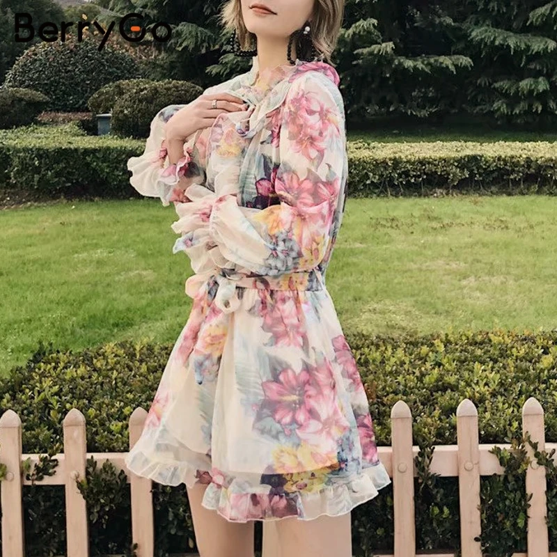 BerryGo women rompers Elastic floral print playsuit Elegant ruffled long sleeve sash jumpsuit rompers Lining summer overalls
BerryGo women rompers Elastic floral print playsuit Elegant ruffled long sleeve sash jumpsuit rompers Lining summer overalls
