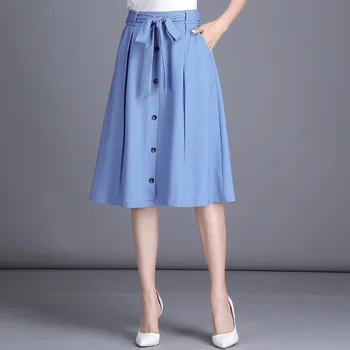 High Waist Women Elegant Denim Skirts With Belt Summer Casual Skirt A Line All Matched Button Skirts Womens Plus Size DS50696
High Waist Women Elegant Denim Skirts With Belt Summer Casual Skirt A Line All Matched Button Skirts Womens Plus Size DS50696