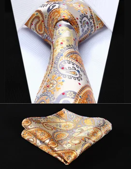 Party Wedding Classic Pocket Square Tie TP706Y8S Yellow Gray Paisley 3.4" Silk Woven Men Tie Necktie Handkerchief Set
Party Wedding Classic Pocket Square Tie TP706Y8S Yellow Gray Paisley 3.4" Silk Woven Men Tie Necktie Handkerchief Set