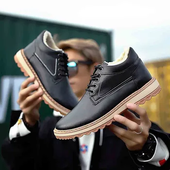 Booties Martin Boots Smooth Waterproof Winter Thickness Waterproof Cotton Men's Boots High To Help Leather Men's Shoes Tide
Booties Martin Boots Smooth Waterproof Winter Thickness Waterproof Cotton Men's Boots High To Help Leather Men's Shoes Tide