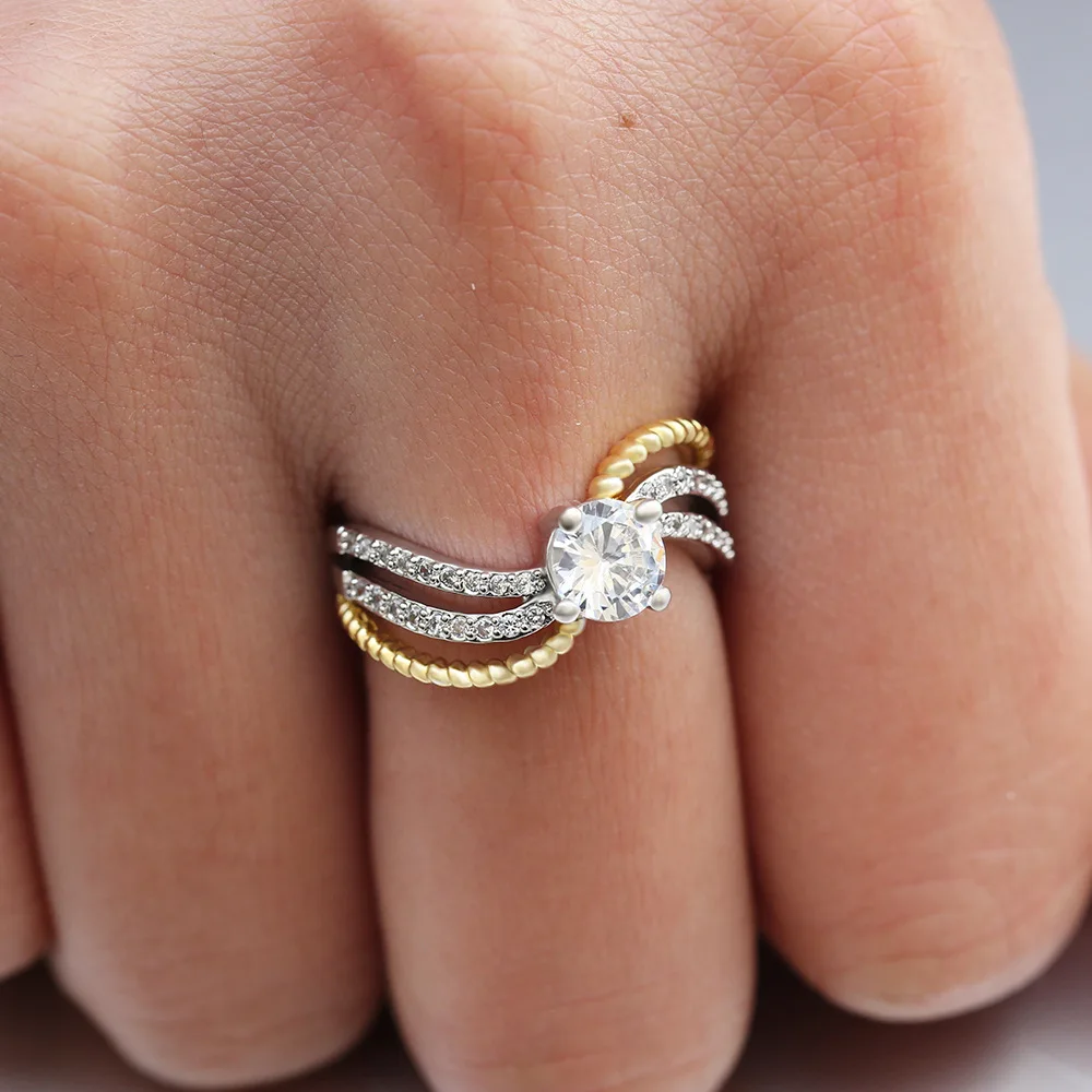 Classic Engagement Ring Gold Silver Ring 5A White Cubic Zircon Rings for Women Wedding Band Jewelry bagues pour femme Dropship
Classic Engagement Ring Gold Silver Ring 5A White Cubic Zircon Rings for Women Wedding Band Jewelry bagues pour femme Dropship