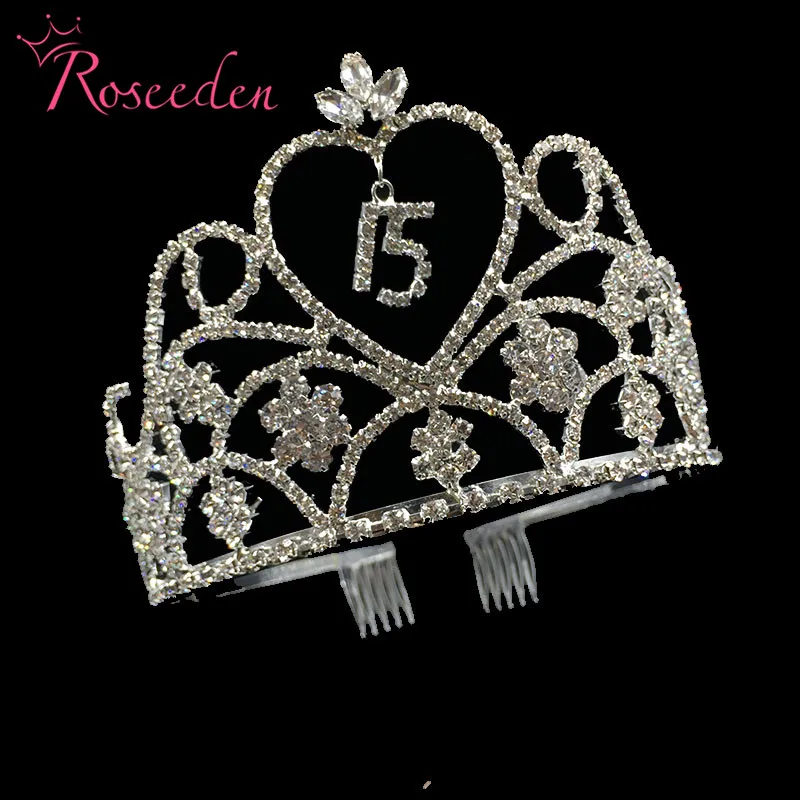Gold Silver Quinceanera 15 Fifteen Birthday Party Tiaras For Girls Rhinestone Tiara Crown with Hair Combs RE625
Gold Silver Quinceanera 15 Fifteen Birthday Party Tiaras For Girls Rhinestone Tiara Crown with Hair Combs RE625