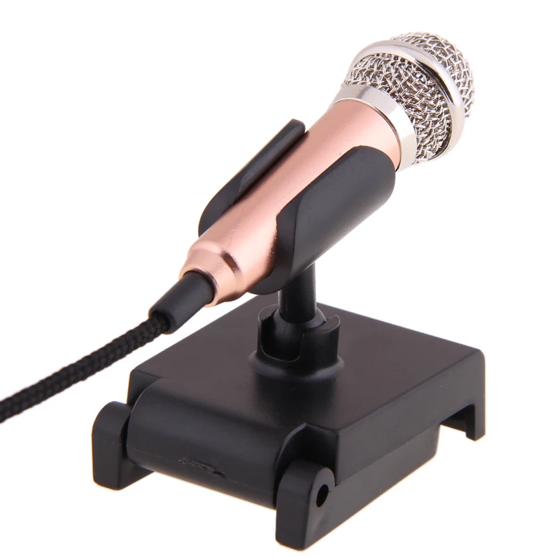 Gold mini 3.5mm Pocket Size Multimedia Clip Mic Microphone with mic stand for PC Laptop Desktop Studio Speech skype
Gold mini 3.5mm Pocket Size Multimedia Clip Mic Microphone with mic stand for PC Laptop Desktop Studio Speech skype