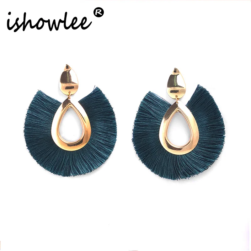 ISHOWLEE Tassel Bohemian 2019 Women's Dark Green Drop Earrings Korean Fashion Vintage Large Earrings Luxury Unique Jewelry bxa15
ISHOWLEE Tassel Bohemian 2019 Women's Dark Green Drop Earrings Korean Fashion Vintage Large Earrings Luxury Unique Jewelry bxa15