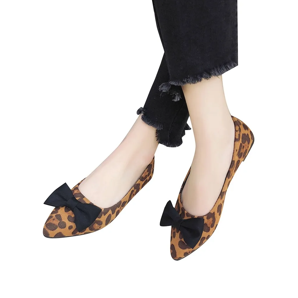 SAGACE Bowknot Leopard Shoes Flat Casual Women Shoes Soft Woman Ladies Shoes Spring Autumn Soft Fashion Women Single Shoes
SAGACE Bowknot Leopard Shoes Flat Casual Women Shoes Soft Woman Ladies Shoes Spring Autumn Soft Fashion Women Single Shoes