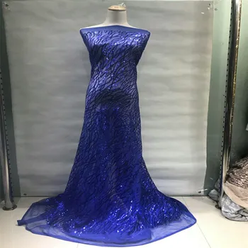 HFX New Design Sequied Net Lace With Royal Blue Sequins Embroidered Tulle Lace African Women Evening prom Fabrics X200-1
HFX New Design Sequied Net Lace With Royal Blue Sequins Embroidered Tulle Lace African Women Evening prom Fabrics X200-1