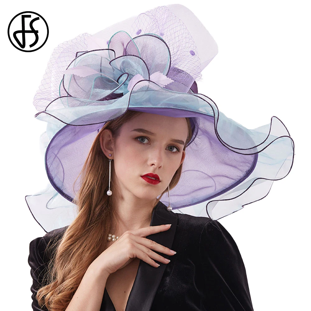 FS 2023 Fascinator Elegant Organza Sun Hats Kentucky Tea Party Hat Women Ladies Large Wide Brim Vintage Wedding Church Chapeau
FS 2023 Fascinator Elegant Organza Sun Hats Kentucky Tea Party Hat Women Ladies Large Wide Brim Vintage Wedding Church Chapeau