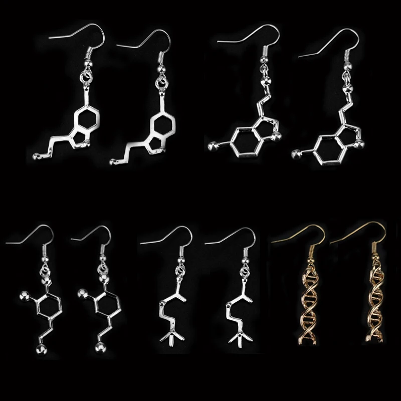 Fashion Serotonin Molecule Ear Climbers for Women Chemistry Structure Science Earrings Crawler Gift Brincos Dropshipping
Fashion Serotonin Molecule Ear Climbers for Women Chemistry Structure Science Earrings Crawler Gift Brincos Dropshipping