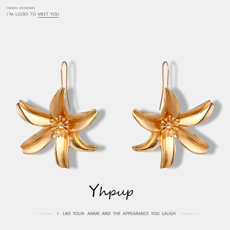 Yhpup New 2018 Trendy Romantic Big Flower Plant Zinc Alloy Dangle Earrings Charm Statement Earrings Women oorbellen Jewelry Gift
Yhpup New 2018 Trendy Romantic Big Flower Plant Zinc Alloy Dangle Earrings Charm Statement Earrings Women oorbellen Jewelry Gift