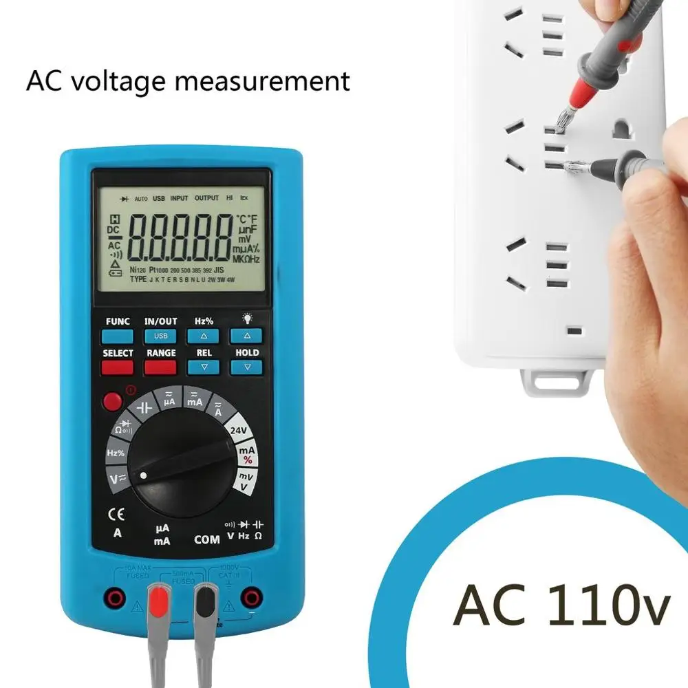 2 in 1 High Accuracy Mulitifuction Process Calibrator & DMM Digital MultiMeter With 24V Loop Supply Low Battery Display
2 in 1 High Accuracy Mulitifuction Process Calibrator & DMM Digital MultiMeter With 24V Loop Supply Low Battery Display