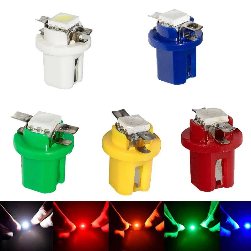 50 Pcs T5 B8.5D LED Lamps 5050 Chip 1 SMD Car Dashboard Instrument Light Bulb 12v Blue Yellow Red Green White Each Of 10
50 Pcs T5 B8.5D LED Lamps 5050 Chip 1 SMD Car Dashboard Instrument Light Bulb 12v Blue Yellow Red Green White Each Of 10