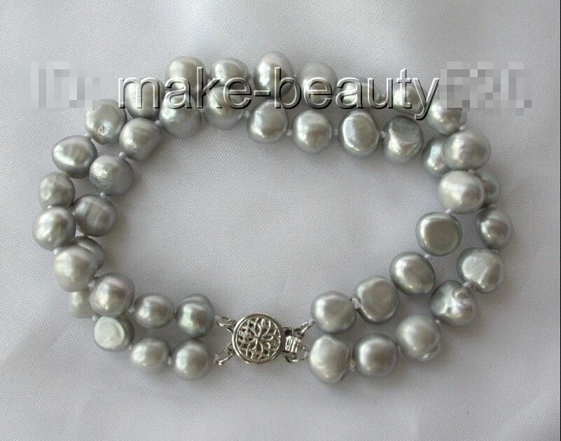 stunning 2rows 9mm baroque gray freshwater cultured pearl bracelet s595Noble style Natural Fine jewe FREE SHIPPING
stunning 2rows 9mm baroque gray freshwater cultured pearl bracelet s595Noble style Natural Fine jewe FREE SHIPPING