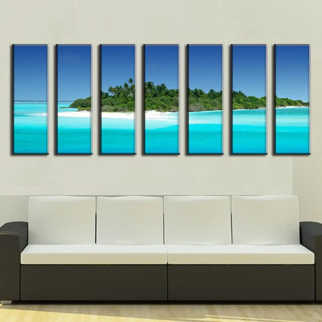 7 Pcs/set Modern Landscape Green Island On Blue Sea Wall Art Super Huge Size Spray Oil Art Painting On Canvas Big Home Decor
7 Pcs/set Modern Landscape Green Island On Blue Sea Wall Art Super Huge Size Spray Oil Art Painting On Canvas Big Home Decor