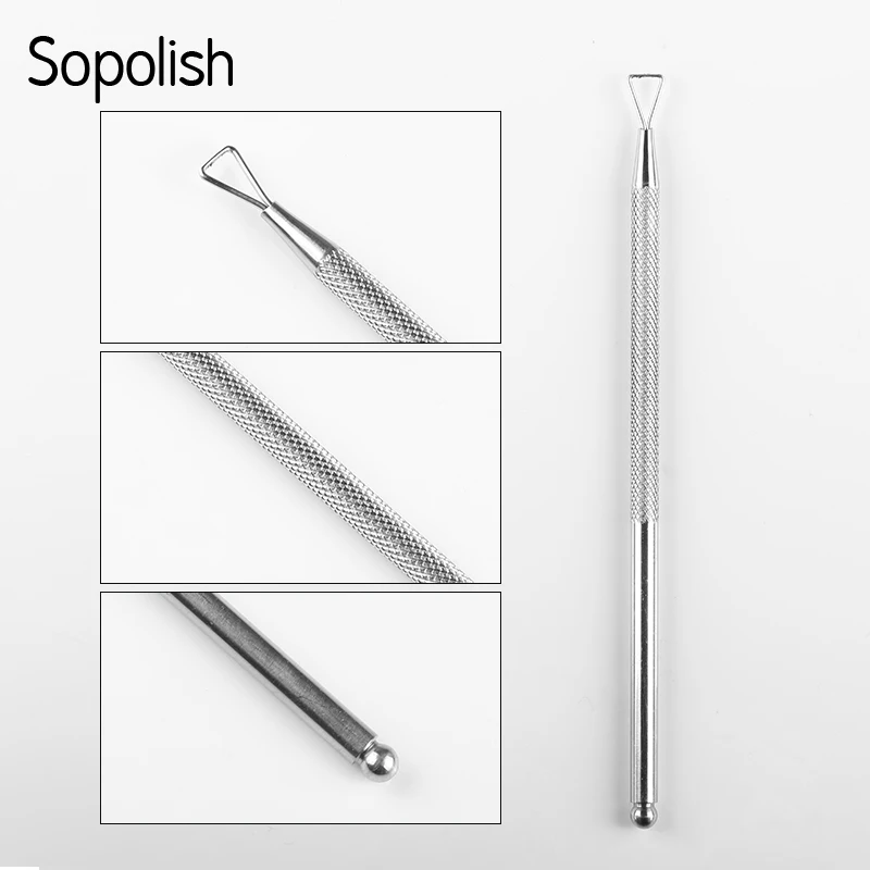 SOPOLISH Cuticle Pusher For Nail Polish Remover Gel Stainless Steel Manicure sticky layer Nail Art Tool For UV Gel Varnish
SOPOLISH Cuticle Pusher For Nail Polish Remover Gel Stainless Steel Manicure sticky layer Nail Art Tool For UV Gel Varnish