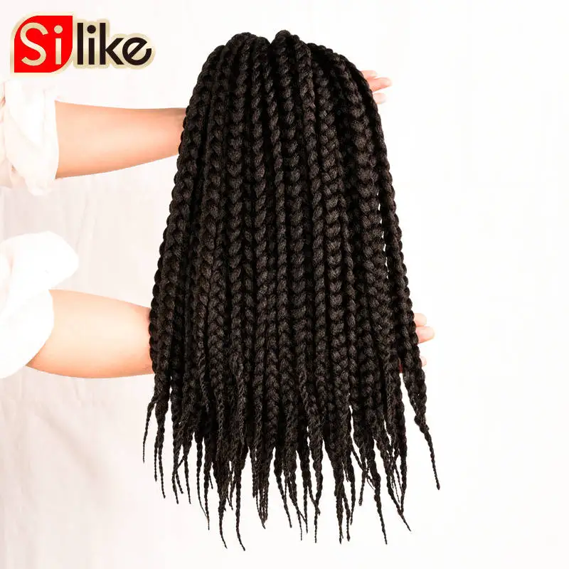 Silike 6Packs/lot Box Braids hair Crochet hair Extensions Brown Bug 12" 18" 22" 12Root/pack Synthetic Low Temperature Fiber hair
Silike 6Packs/lot Box Braids hair Crochet hair Extensions Brown Bug 12" 18" 22" 12Root/pack Synthetic Low Temperature Fiber hair