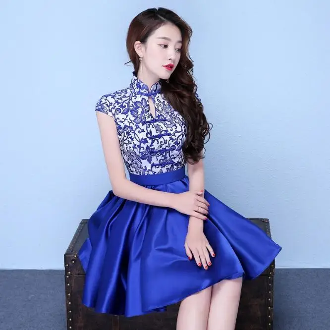 Vintage Chinese Style Mini Cheongsam Wedding Dress Retro Sexy Summer Slim Gown Marriage Qipao Party Evening Dress Vestido S-XXL
Vintage Chinese Style Mini Cheongsam Wedding Dress Retro Sexy Summer Slim Gown Marriage Qipao Party Evening Dress Vestido S-XXL