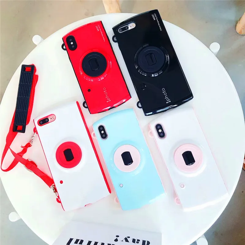 Newest Camera Phone Case For iPhone 7 8 Plus 6 6s 6plus 6s plus X Novel Style soft silicone Long Strap Rope back covers
Newest Camera Phone Case For iPhone 7 8 Plus 6 6s 6plus 6s plus X Novel Style soft silicone Long Strap Rope back covers