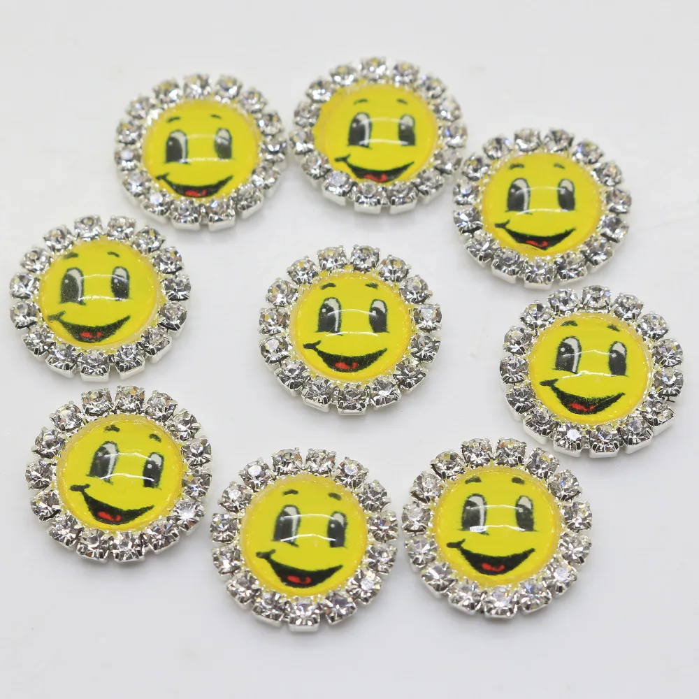 NEW Free Shipping 10Pcs/Set 16mm Round smiling face Rhinestone button for Invitation DIY Wedding Decoration and apparel
NEW Free Shipping 10Pcs/Set 16mm Round smiling face Rhinestone button for Invitation DIY Wedding Decoration and apparel