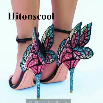 2019 New Crystal Butterfly Wing Designer Women Sandals Open Toe Ankle Strap Elegant Thin High Heels Shoes Woman Gladiator Sandal
2019 New Crystal Butterfly Wing Designer Women Sandals Open Toe Ankle Strap Elegant Thin High Heels Shoes Woman Gladiator Sandal