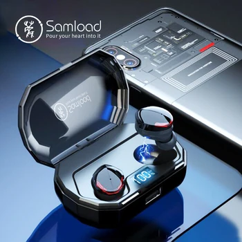 Samload Bluetooth 5.0 Headphones True Wireless Stereo Built-in Mic in ear Earbud with 2000mAh Charging box For iOS Android Phone
Samload Bluetooth 5.0 Headphones True Wireless Stereo Built-in Mic in ear Earbud with 2000mAh Charging box For iOS Android Phone