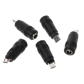 5 Pcs/1 Set Black&Silver 5.5x2.1mm DC Power Connector Female Jack to Micro USB Male Plug DC Power Connector Adapter
5 Pcs/1 Set Black&Silver 5.5x2.1mm DC Power Connector Female Jack to Micro USB Male Plug DC Power Connector Adapter