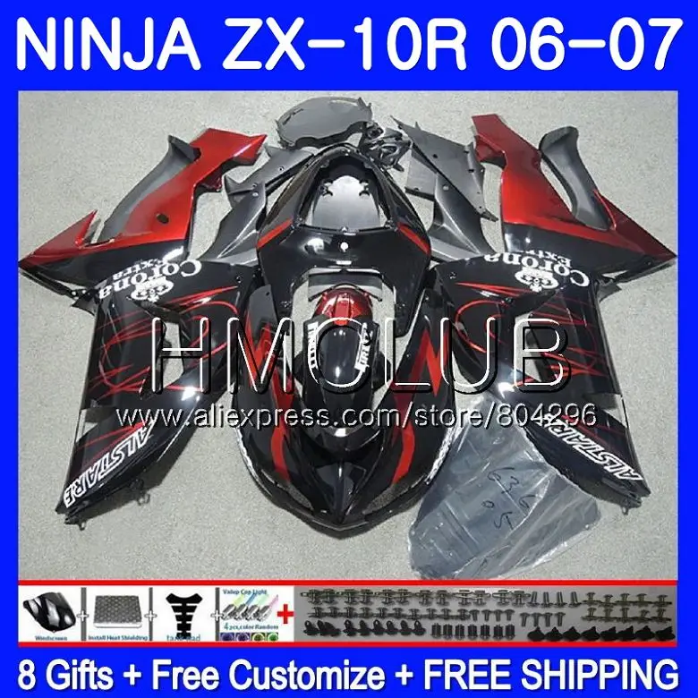 Bodywork For KAWASAKI NINJA ZX1000C ZX10R 06 07 23HM.6 ZX1000 C ZX 10 R ZX-10R 06 07 ZX 10R 2006 2007 Fairing kit Red CORONA
Bodywork For KAWASAKI NINJA ZX1000C ZX10R 06 07 23HM.6 ZX1000 C ZX 10 R ZX-10R 06 07 ZX 10R 2006 2007 Fairing kit Red CORONA