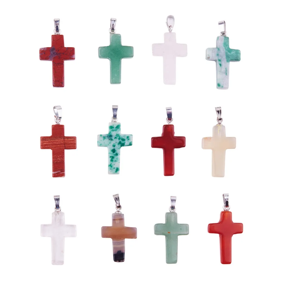 Jewelry diy Findings Gemstone Pendants, Cross, Mixed Stone, 26x15x4mm, Hole: 6x3mm
Jewelry diy Findings Gemstone Pendants, Cross, Mixed Stone, 26x15x4mm, Hole: 6x3mm