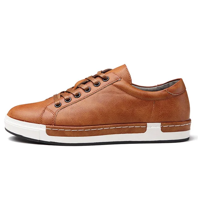 New Men Sneakers Black Brown Lace Up Flats Male Casual Shoes Comfortable PU Leather Loafers Plus Size 38-48 Chaussure Homme
New Men Sneakers Black Brown Lace Up Flats Male Casual Shoes Comfortable PU Leather Loafers Plus Size 38-48 Chaussure Homme