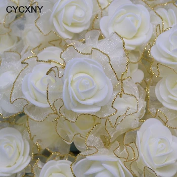 50pcs 4cm Gold Lace White Roses Artificial Rose Flowers DIY Scrapbooking Craft Gift Accessories Wreath Home Wedding Decor
50pcs 4cm Gold Lace White Roses Artificial Rose Flowers DIY Scrapbooking Craft Gift Accessories Wreath Home Wedding Decor