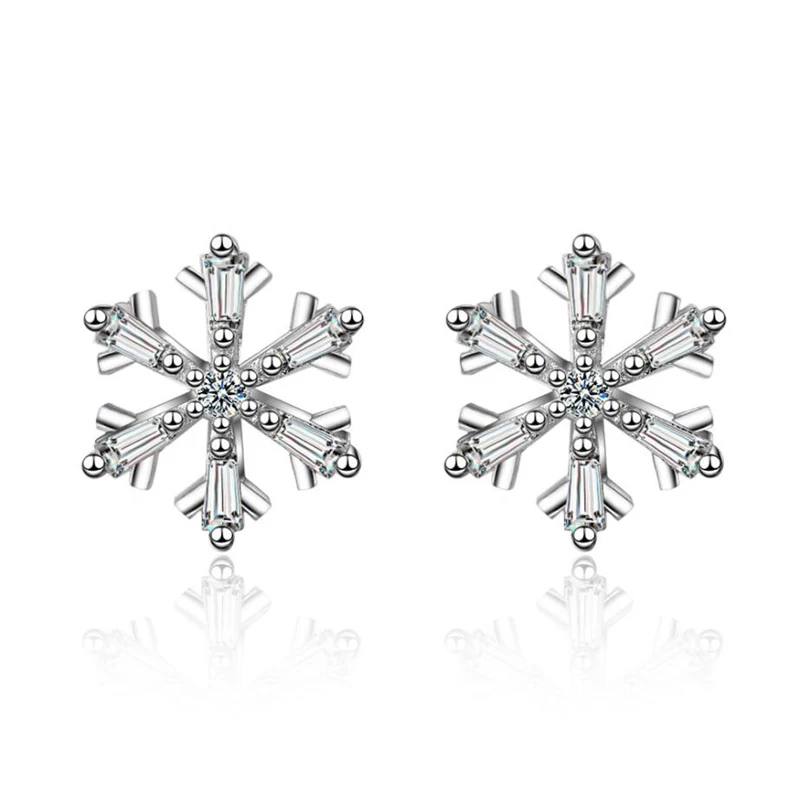 KOFSAC Popular New Crystal Zircon Snowflake Stud Earrings For Women Jewelry Classic 925 Silver Earring Lady Christmas Gifts Hot
KOFSAC Popular New Crystal Zircon Snowflake Stud Earrings For Women Jewelry Classic 925 Silver Earring Lady Christmas Gifts Hot