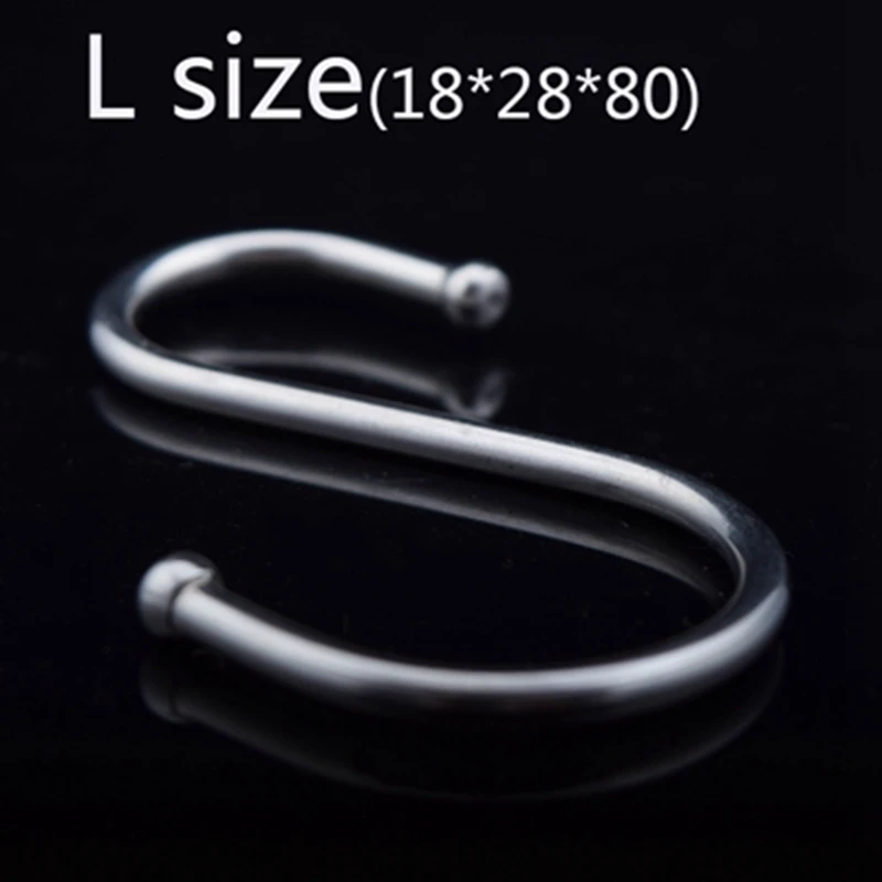 L size Hotsale stainless steel S hooks kitchen hanger decorative bathroom s hooks 10pcs/lot percheros decorativos pared
L size Hotsale stainless steel S hooks kitchen hanger decorative bathroom s hooks 10pcs/lot percheros decorativos pared
