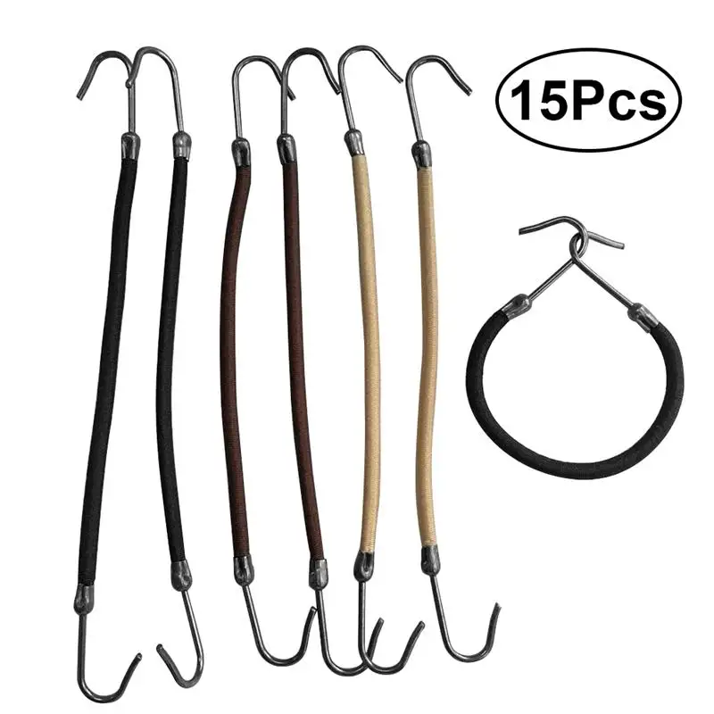 15 Pieces Elastic Bands Hair Styling Ponytail Hooks Women Hair Accessories Mix Color Set Hair CLips (Black, Brown And Beige)
15 Pieces Elastic Bands Hair Styling Ponytail Hooks Women Hair Accessories Mix Color Set Hair CLips (Black, Brown And Beige)
