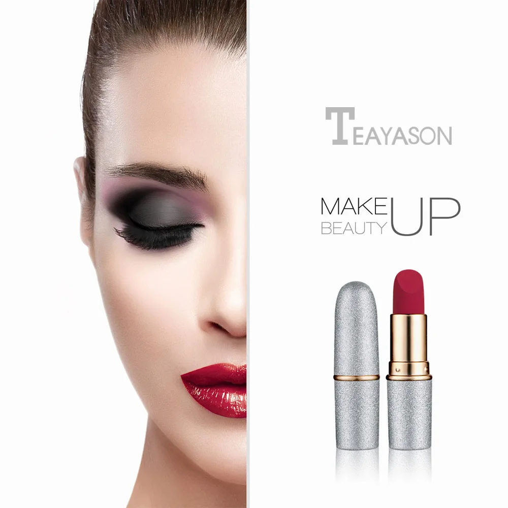TEAYASON brand 1PC makeup Bullet matte lipstick is now popular pumpkin color nude color waterproof long-lasting lipstick
TEAYASON brand 1PC makeup Bullet matte lipstick is now popular pumpkin color nude color waterproof long-lasting lipstick