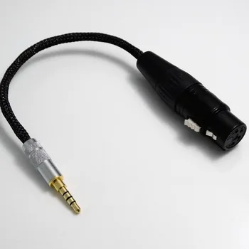 10cm 3.5mm TRRS Balanced to 4-Pin XLR Balanced Female Headphone Audio Adapter 2x2 cores Separate shielding Silver plated Cable 
10cm 3.5mm TRRS Balanced to 4-Pin XLR Balanced Female Headphone Audio Adapter 2x2 cores Separate shielding Silver plated Cable