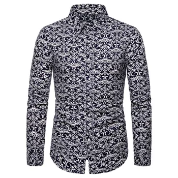 Autumn Winter Men's Blouse Shirts Casual Slim Fit Long Sleeve Vintage Hawaii Printed Turn-down Collar Men Dress Shirts Tops
Autumn Winter Men's Blouse Shirts Casual Slim Fit Long Sleeve Vintage Hawaii Printed Turn-down Collar Men Dress Shirts Tops