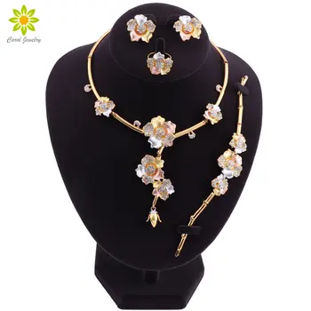 Nigerian Beads Necklace Earrings Jewelry Set Women Wedding Jewelry Sets for Brides Indian Dubai Turkish Flower Jewelry
Nigerian Beads Necklace Earrings Jewelry Set Women Wedding Jewelry Sets for Brides Indian Dubai Turkish Flower Jewelry