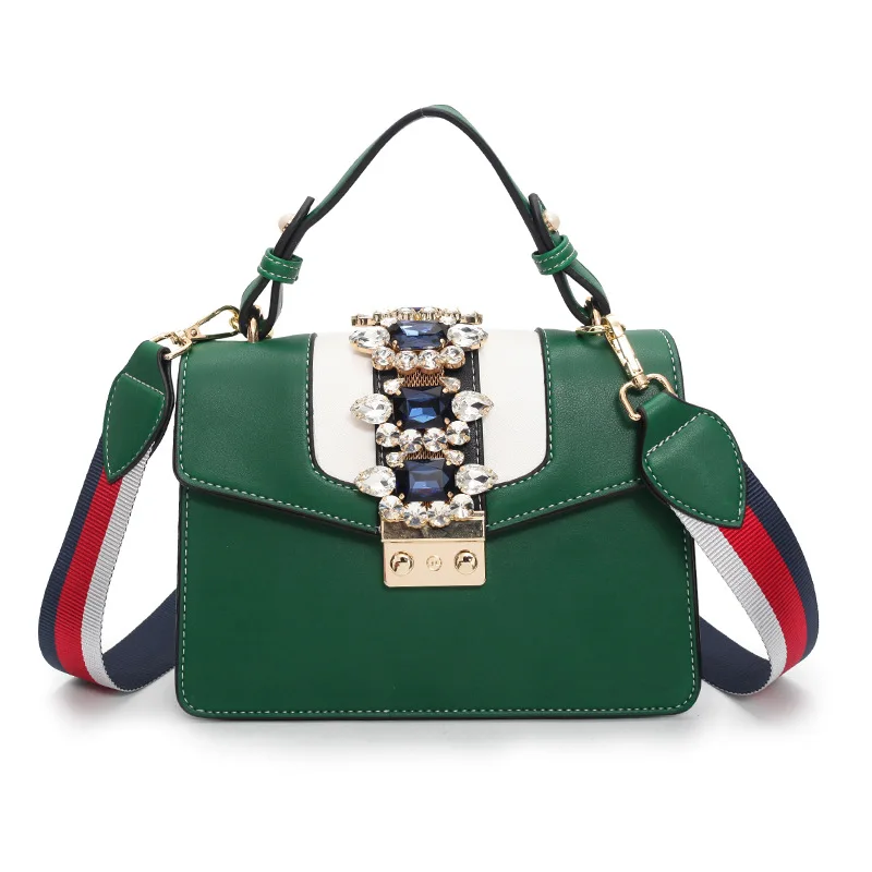 Women's Leather Gem handbag Luxury Royal Blue Red Green Crossbody Shoulder Purse Ladies crystal Hand bags Famous Brand Flap Tote
Women's Leather Gem handbag Luxury Royal Blue Red Green Crossbody Shoulder Purse Ladies crystal Hand bags Famous Brand Flap Tote