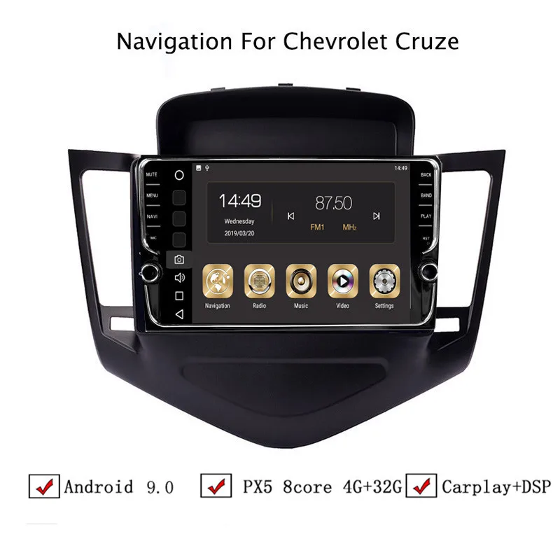 9" 4G RAM 32G ROM Octa Core Android 9.0 Car GPS For Chevrolet Cruze 2008 2009 2010 2011 2012 2013-2015,Top Car Accessories
9" 4G RAM 32G ROM Octa Core Android 9.0 Car GPS For Chevrolet Cruze 2008 2009 2010 2011 2012 2013-2015,Top Car Accessories