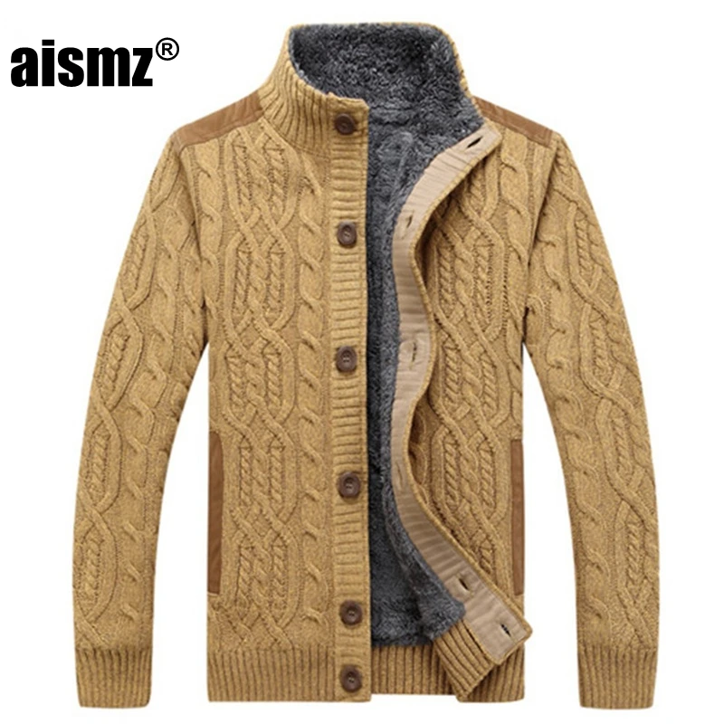Aismz Men's Sweaters Winter Warm Thick Velvet Sweatercoat Single-breasted Casual Cardigan Men Sweaters Pattern Knitwear 3XL
Aismz Men's Sweaters Winter Warm Thick Velvet Sweatercoat Single-breasted Casual Cardigan Men Sweaters Pattern Knitwear 3XL