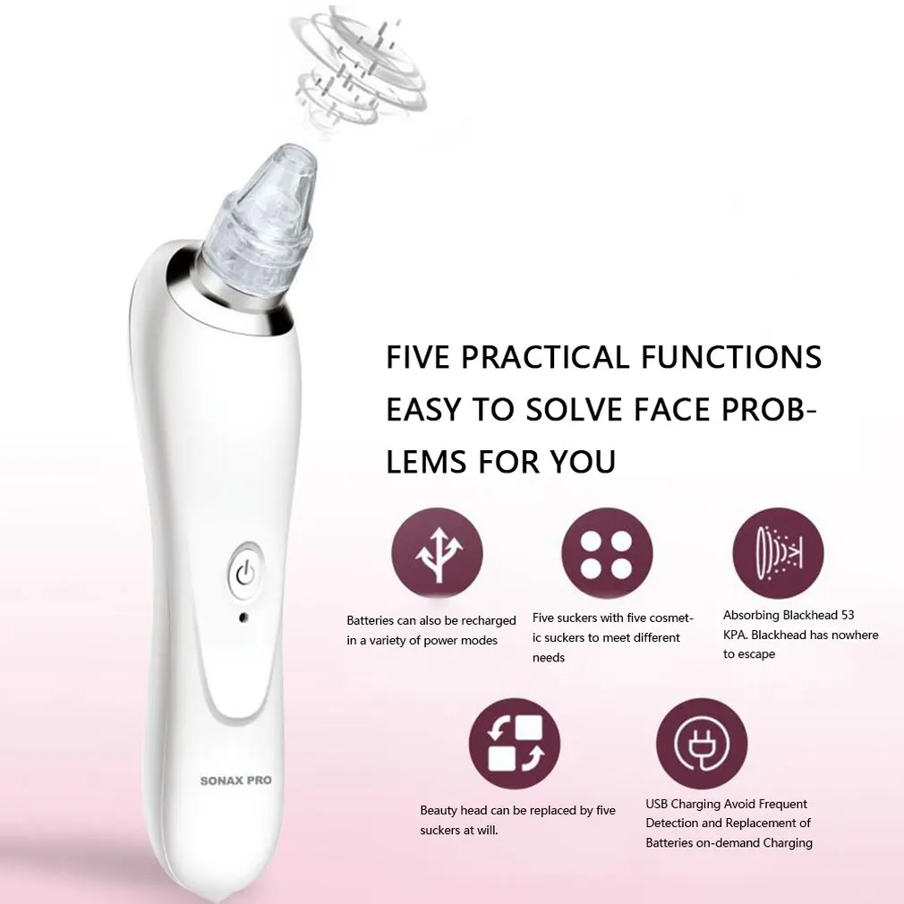 Multi-Function Electric Suction Blackhead Meter Household Face Pores Cleaner Water Recharge Instrument Sn-8955
Multi-Function Electric Suction Blackhead Meter Household Face Pores Cleaner Water Recharge Instrument Sn-8955