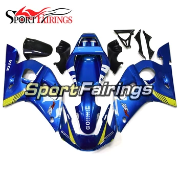 Full Plastic Cowling For Yamaha 1998 1999 2000 2001 2002 YZF-600 R6 ABS Injection Motorcycle Bodywork Fairing Blue Yellow GO!! 
Full Plastic Cowling For Yamaha 1998 1999 2000 2001 2002 YZF-600 R6 ABS Injection Motorcycle Bodywork Fairing Blue Yellow GO!!